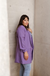 Foto 3 | Blazer de Vestir María Ferré 2846 Morado para Mujer