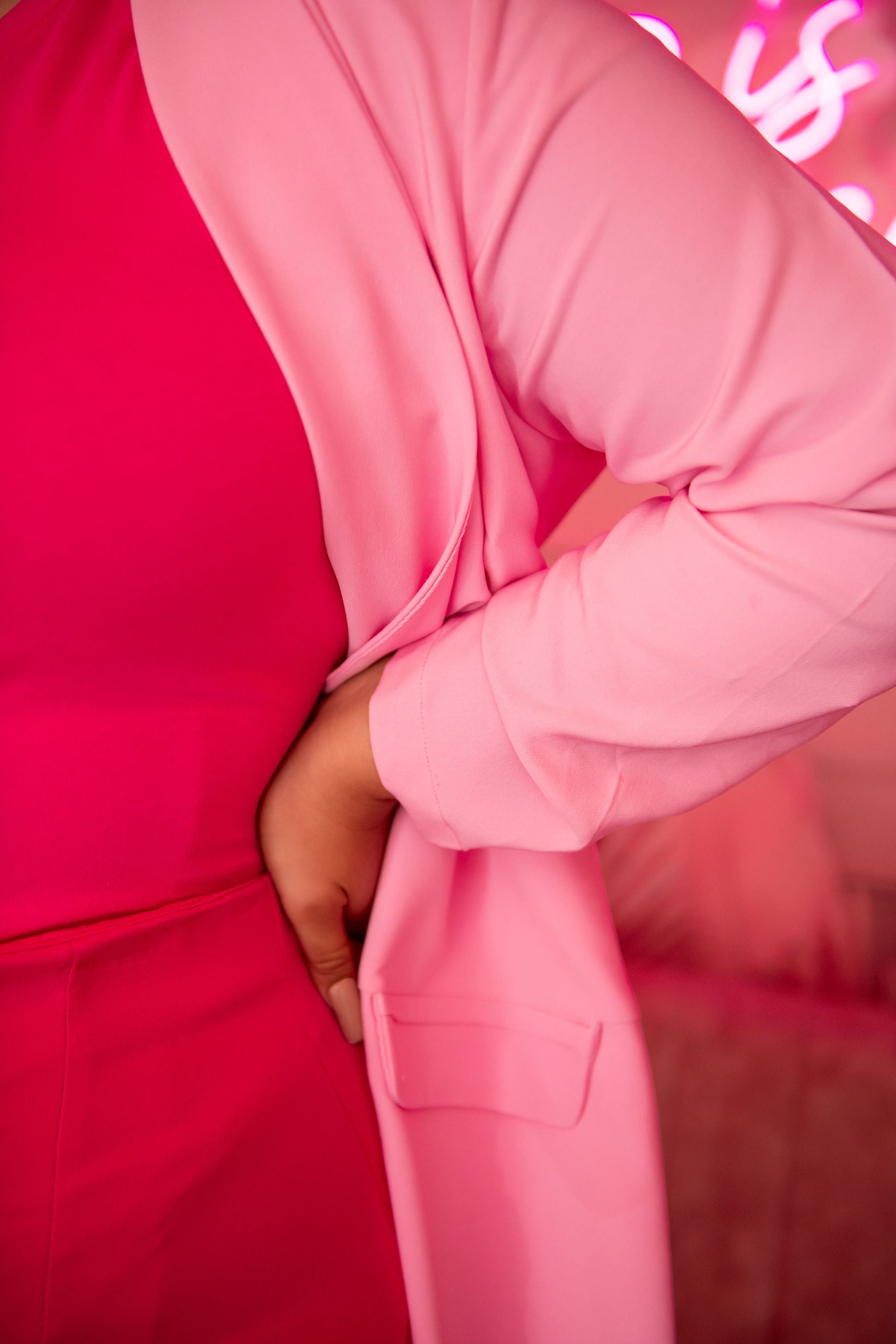 Foto 4 | BlazerMaría Ferré 2846 Rosa Palo Manga 3/4 Para Mujer Talla Extra