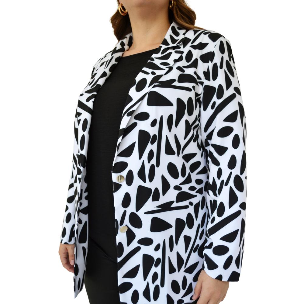 Foto 6 pulgar | Blazer Estampado Roman Fashion 2142 color Blanco