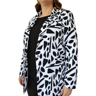 Foto 5 | Blazer Estampado Roman Fashion 2142 color Blanco