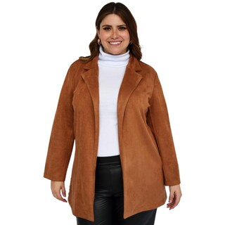 Foto 5 | Blazer de Gamuza ROMAN FASHION 2640 color Marrón Tallas Extras