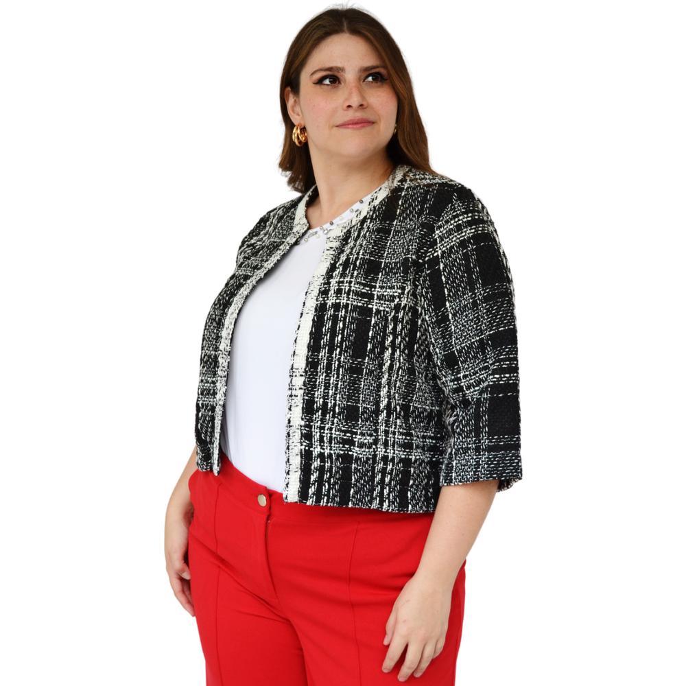Foto 2 | Saco Tweed Roman Fashion AB-ST-7049-NEGRO-ALL color Negro