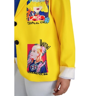 Foto 4 | Blazer Juvenil Roman Fashion/tallas Extras 007 color Amarillo