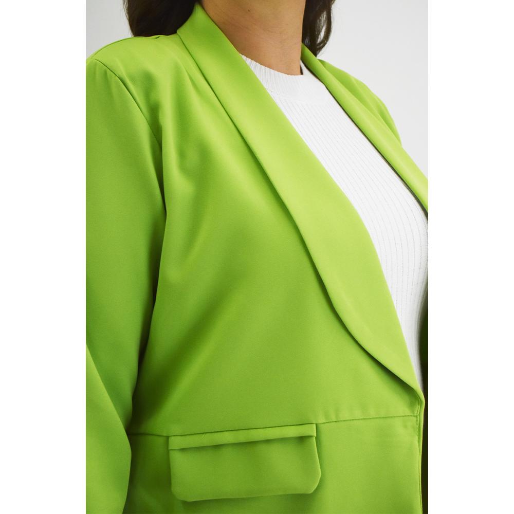Foto 2 | Blazer Manga 3/4 Roman Fashion /tallas Extras, 12255 (verde Limón) Verde Lima