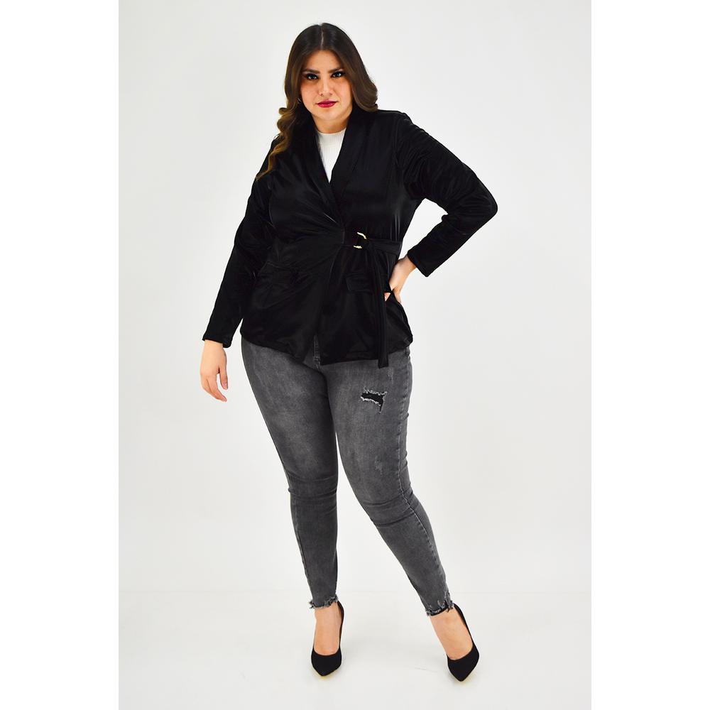 Foto 7 pulgar | Blazer Roman Fashion Negro para Mujer