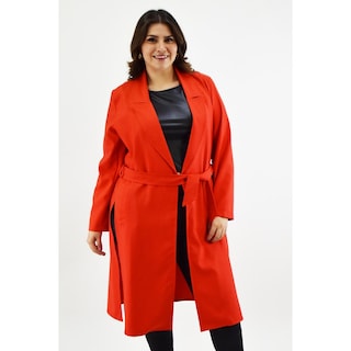 Foto 1 | Gabardina con Cinto Roman Fashion Anaranjada
