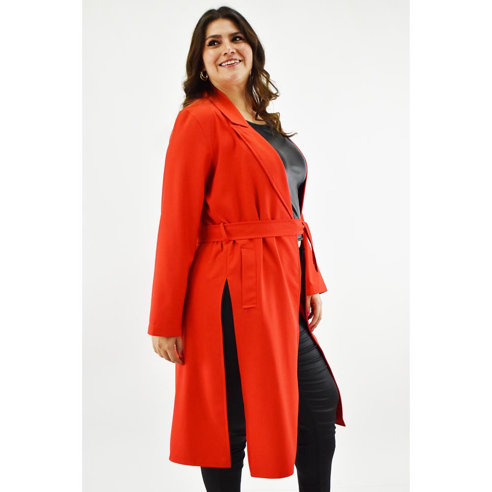 Foto 2 | Gabardina con Cinto Roman Fashion Anaranjada