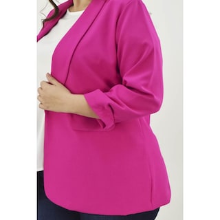 Foto 4 | Blazer Manga 3/4 Roman Fashion Tallas Extras 12255 Rosa
