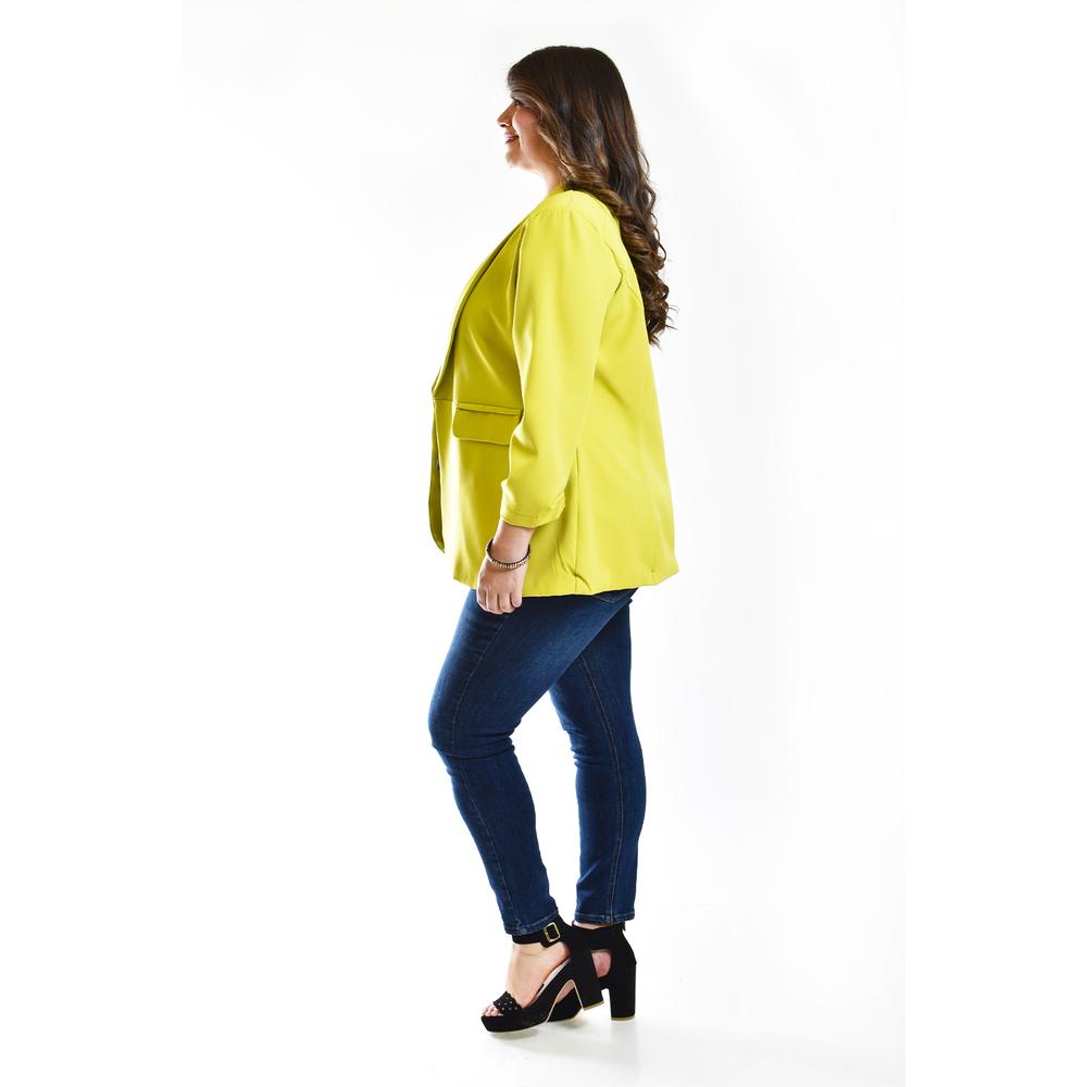 Foto 2 | Blazer Manga 3/4 Roman Fashion /tallas Extras 12255 Verde Lima