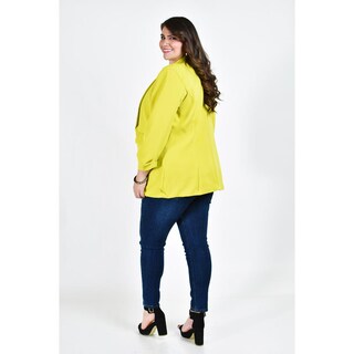 Foto 3 | Blazer Manga 3/4 Roman Fashion /tallas Extras 12255 Verde Lima