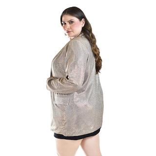 Foto 3 | Blazer Roman Fashion Tallas Extras Dorado