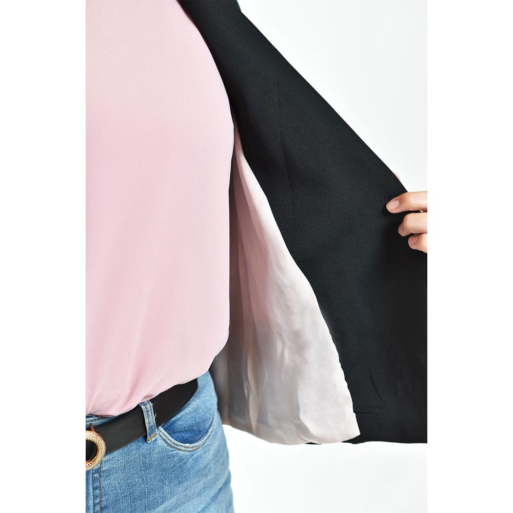 Foto 5 pulgar | Blazer Corto Manga 3/4 Roman Fashion Tallas Extras 5789 Negro