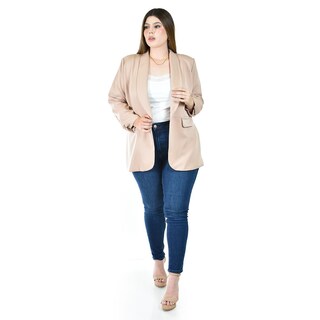 Foto 1 | Blazer Manga 3/4 Roman Fashion /tallas Extras, 12255 (beige) Beige