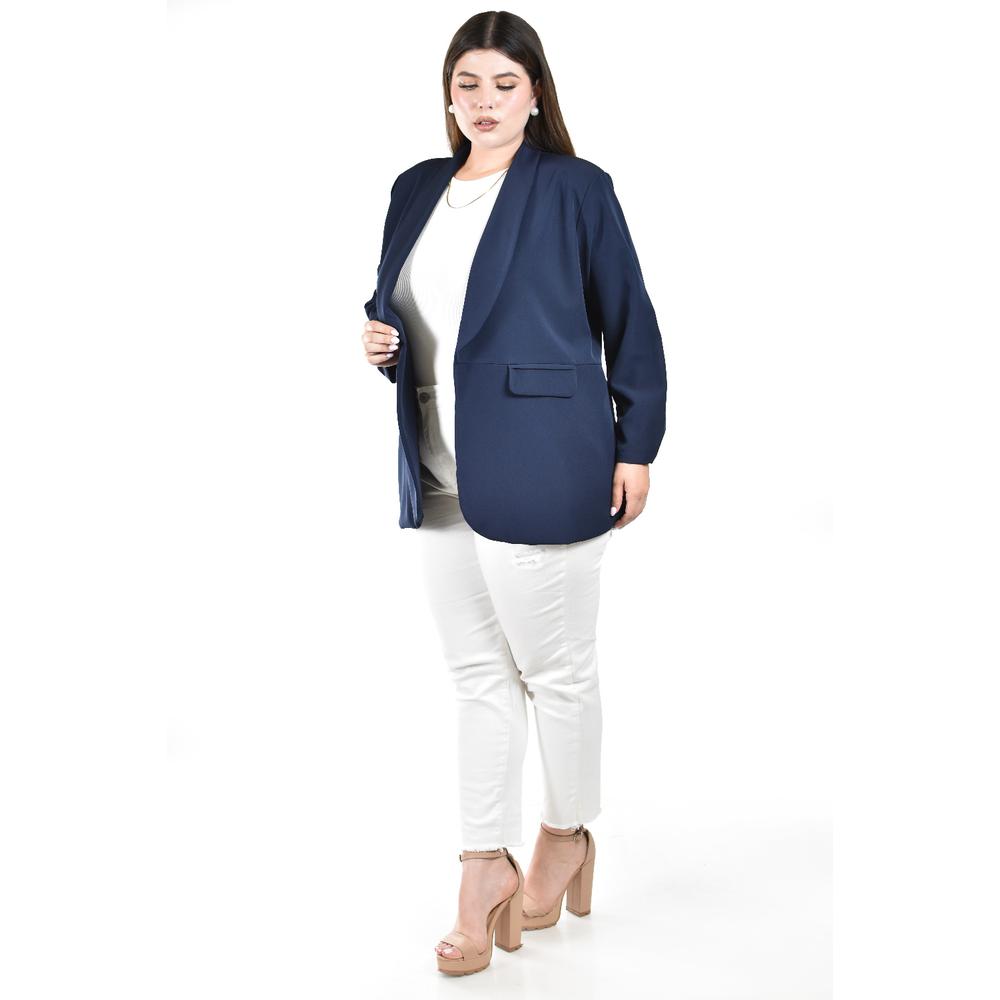 Foto 3 pulgar | Blazer Manga 3/4 Roman Fashion para Mujer