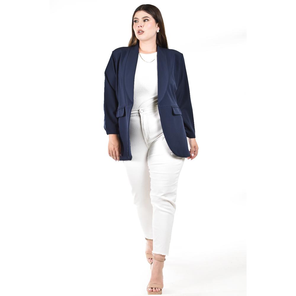Foto 5 pulgar | Blazer Manga 3/4 Roman Fashion para Mujer