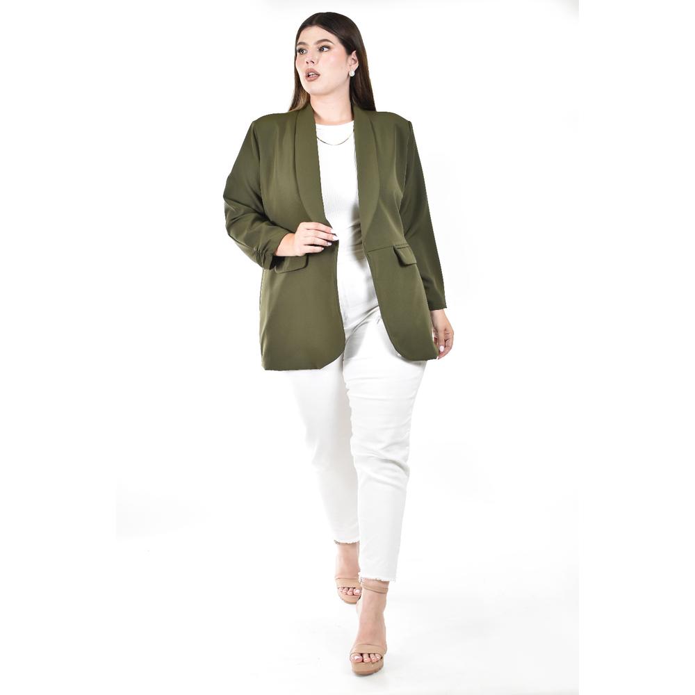 Foto 2 pulgar | Blazer Verde Roman Fashion para Mujer