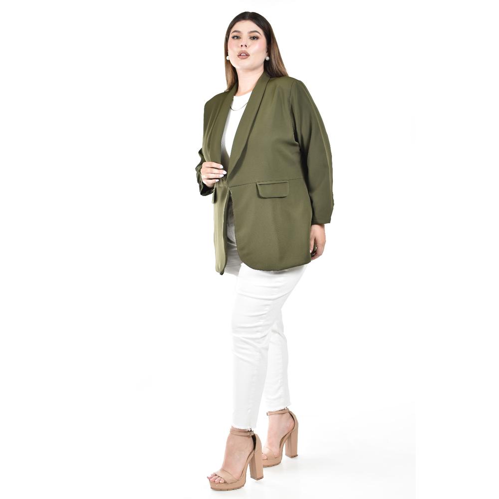 Foto 3 pulgar | Blazer Verde Roman Fashion para Mujer