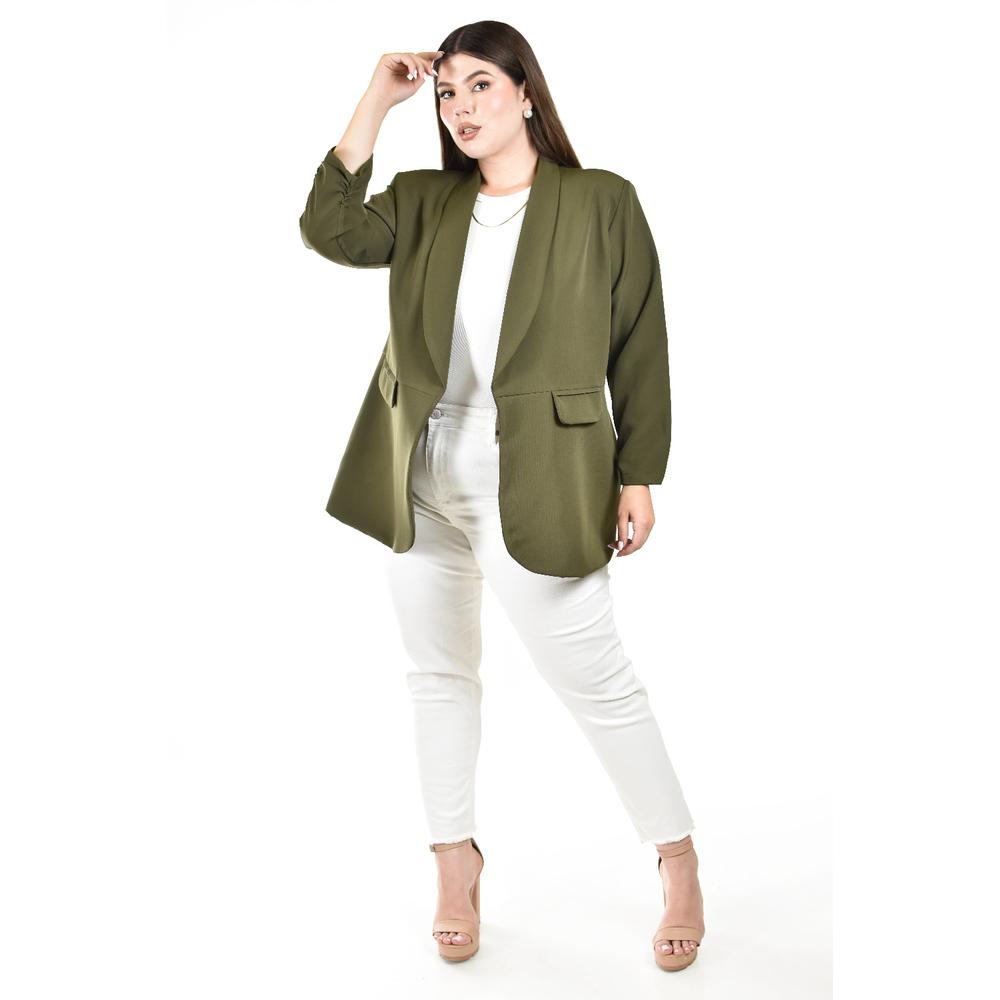 Foto 5 pulgar | Blazer Verde Roman Fashion para Mujer