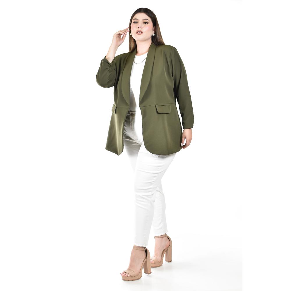 Foto 6 pulgar | Blazer Verde Roman Fashion para Mujer