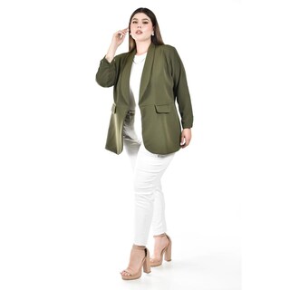 Foto 5 | Blazer Verde Roman Fashion para Mujer