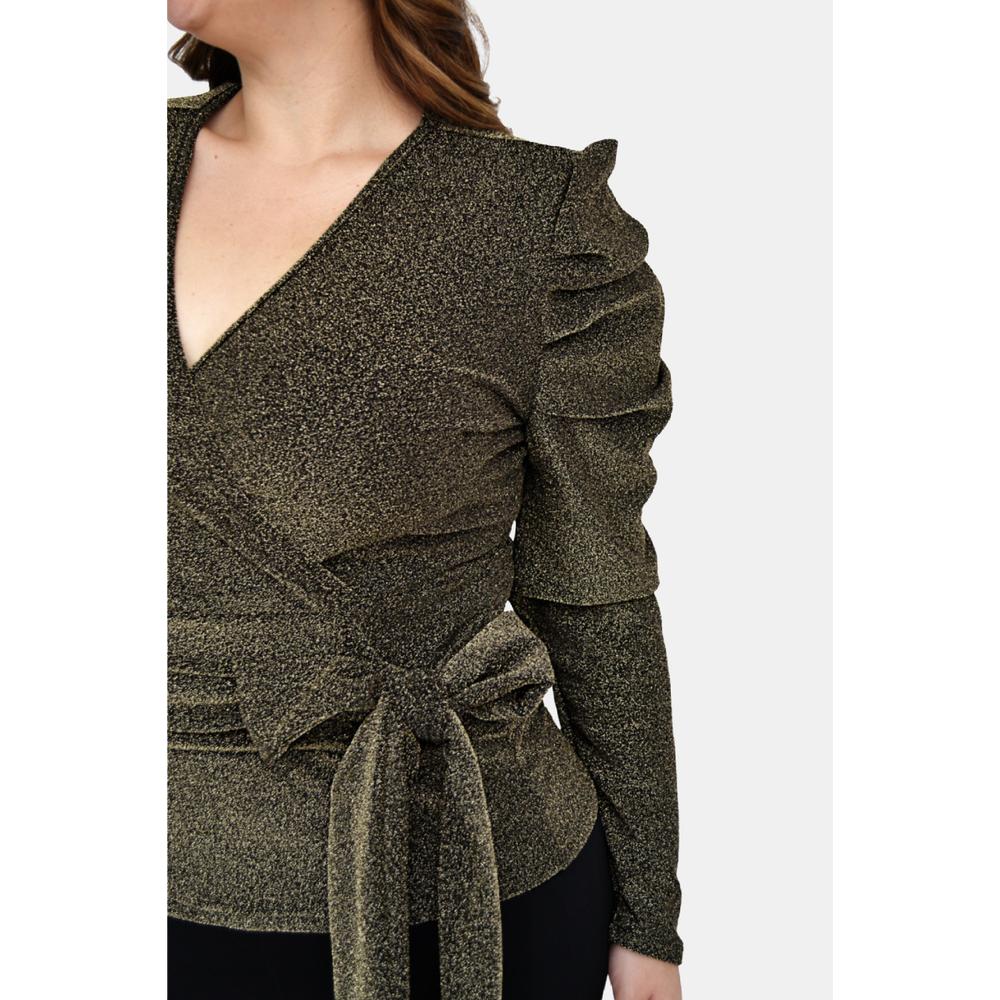 Foto 3 pulgar | Blusa Roman Fashion BL-GR.1764 Dorado Tallas Extras