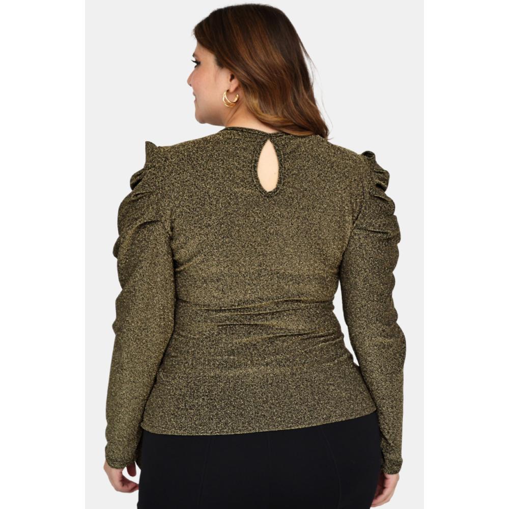 Foto 5 pulgar | Blusa Roman Fashion BL-GR.1764 Dorado Tallas Extras