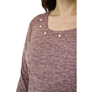 Foto 4 | Blusa Tejida con Perlas Roman Fashion 1138 color Rosa