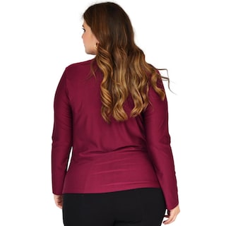 Foto 3 | Blusa de Satín Roman Fashion 1787 color Vino