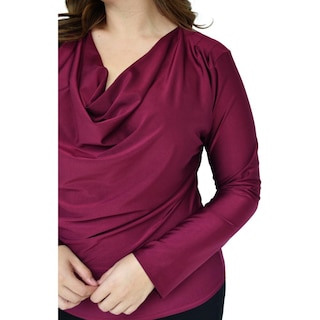 Foto 5 | Blusa de Satín Roman Fashion 1787 color Vino