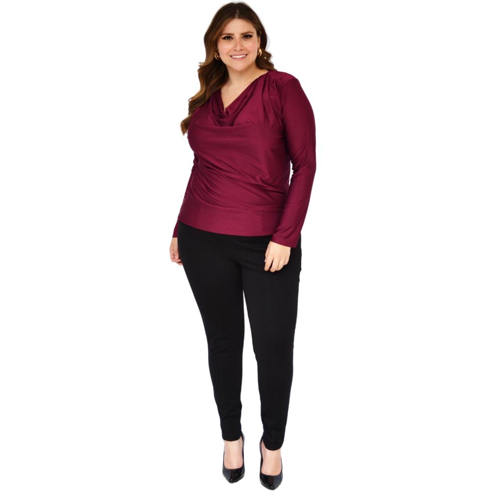 Foto 6 | Blusa de Satín Roman Fashion 1787 color Vino