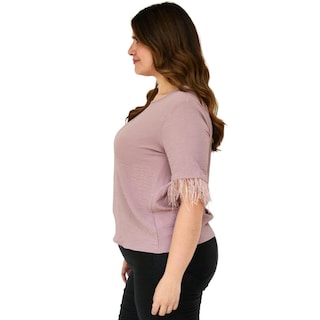 Foto 2 | Blusa con Plumas Roman Fashion 3870 color Rosa