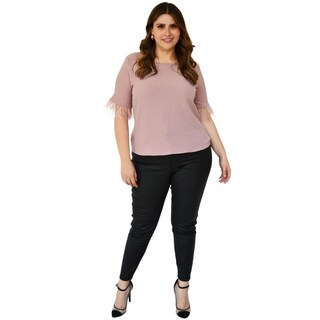 Foto 5 | Blusa con Plumas Roman Fashion 3870 color Rosa