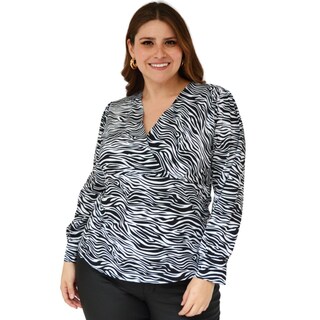 Foto 1 | Blusa Print ROMAN FASHION BL-ELY-2136-CEBRA-ALL Tallas Extras