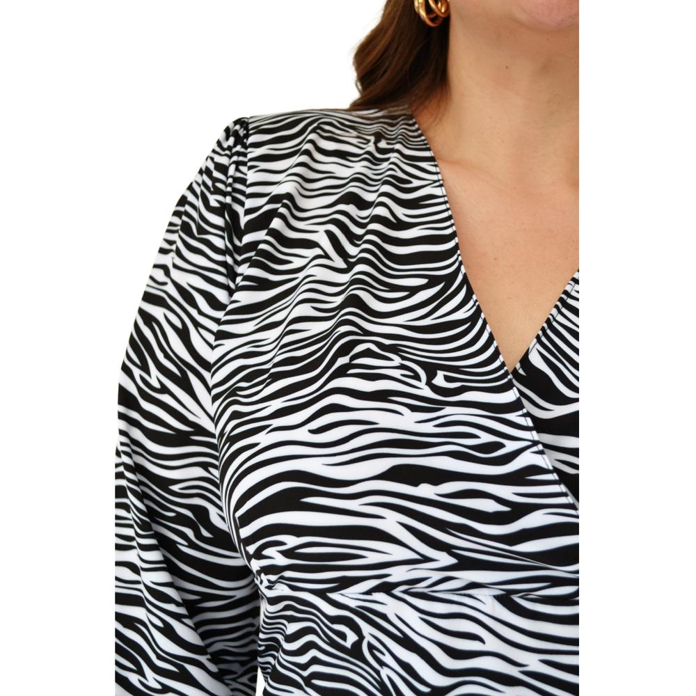 Foto 6 pulgar | Blusa Print ROMAN FASHION BL-ELY-2136-CEBRA-ALL Tallas Extras