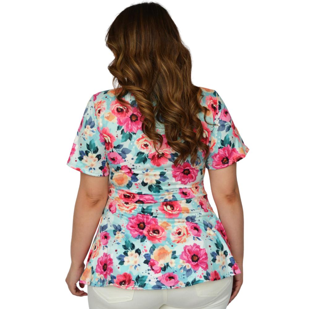 Foto 2 | Blusa Roman Fashion 1710 color Azul para Mujer