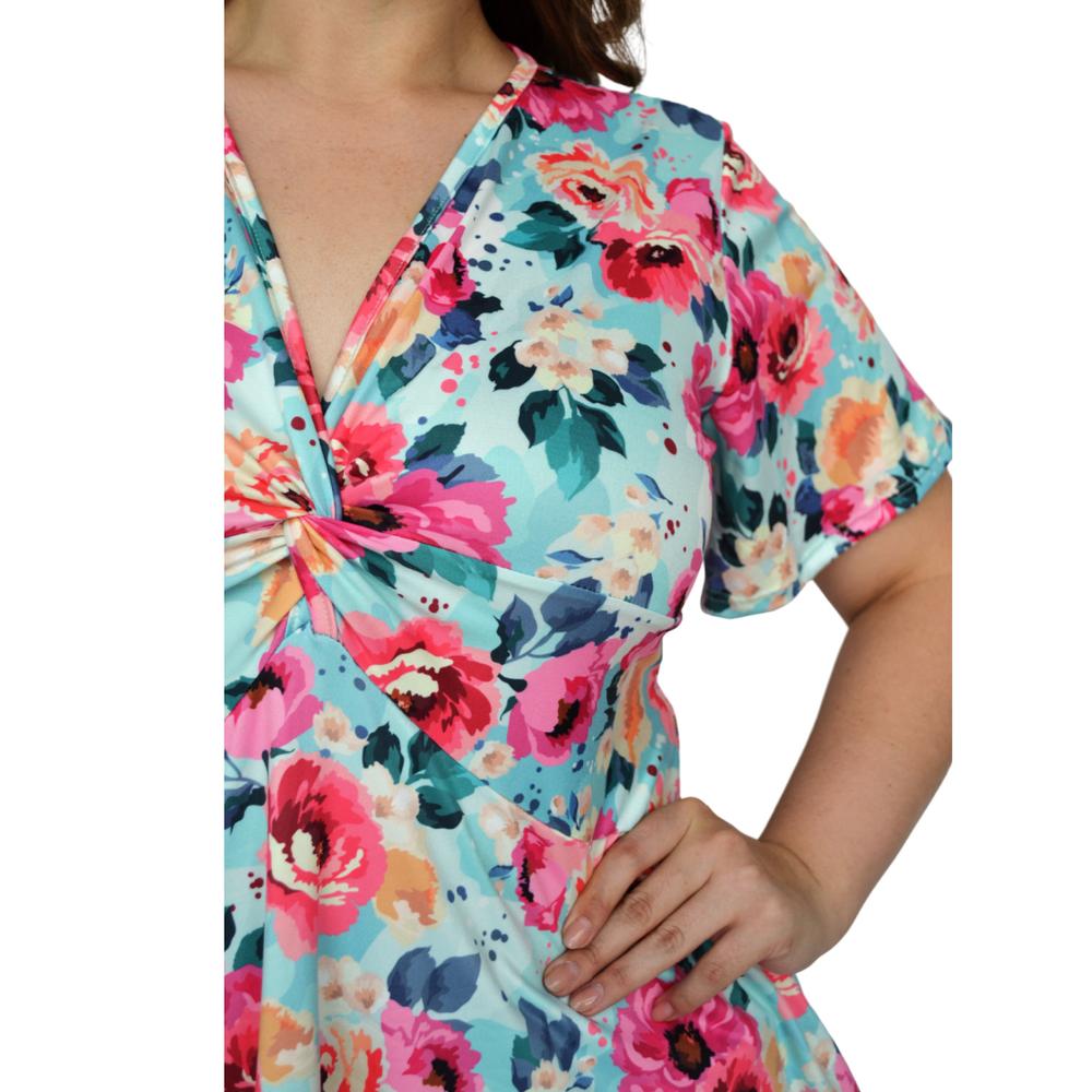 Foto 4 pulgar | Blusa Roman Fashion 1710 color Azul para Mujer
