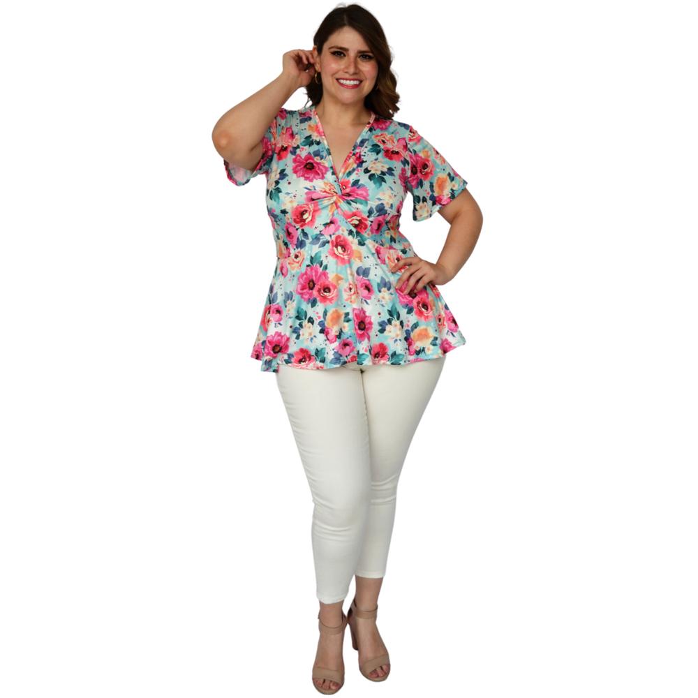Foto 5 pulgar | Blusa Roman Fashion 1710 color Azul para Mujer