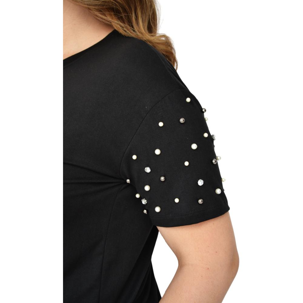 Foto 5 pulgar | Playera para Dama Roman Fashion 3022-D color Negro