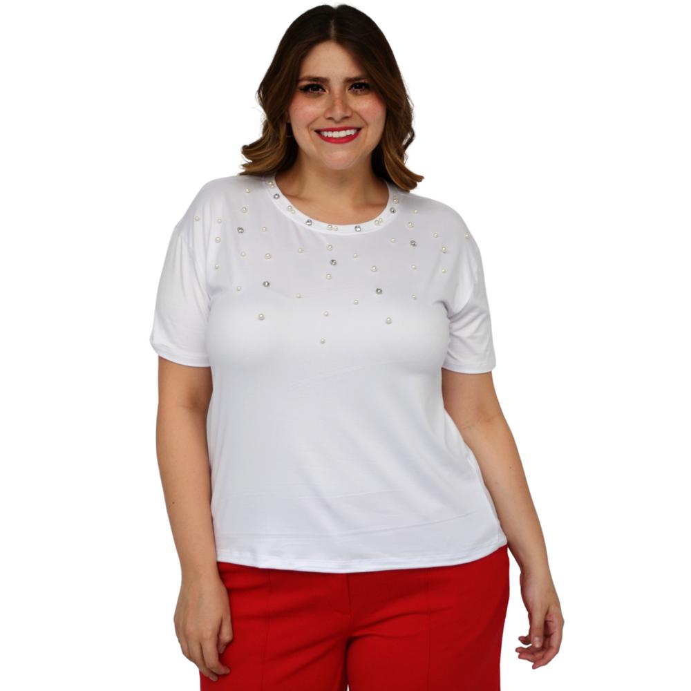 Playera para Dama Roman Fashion 3022-A color Blanco