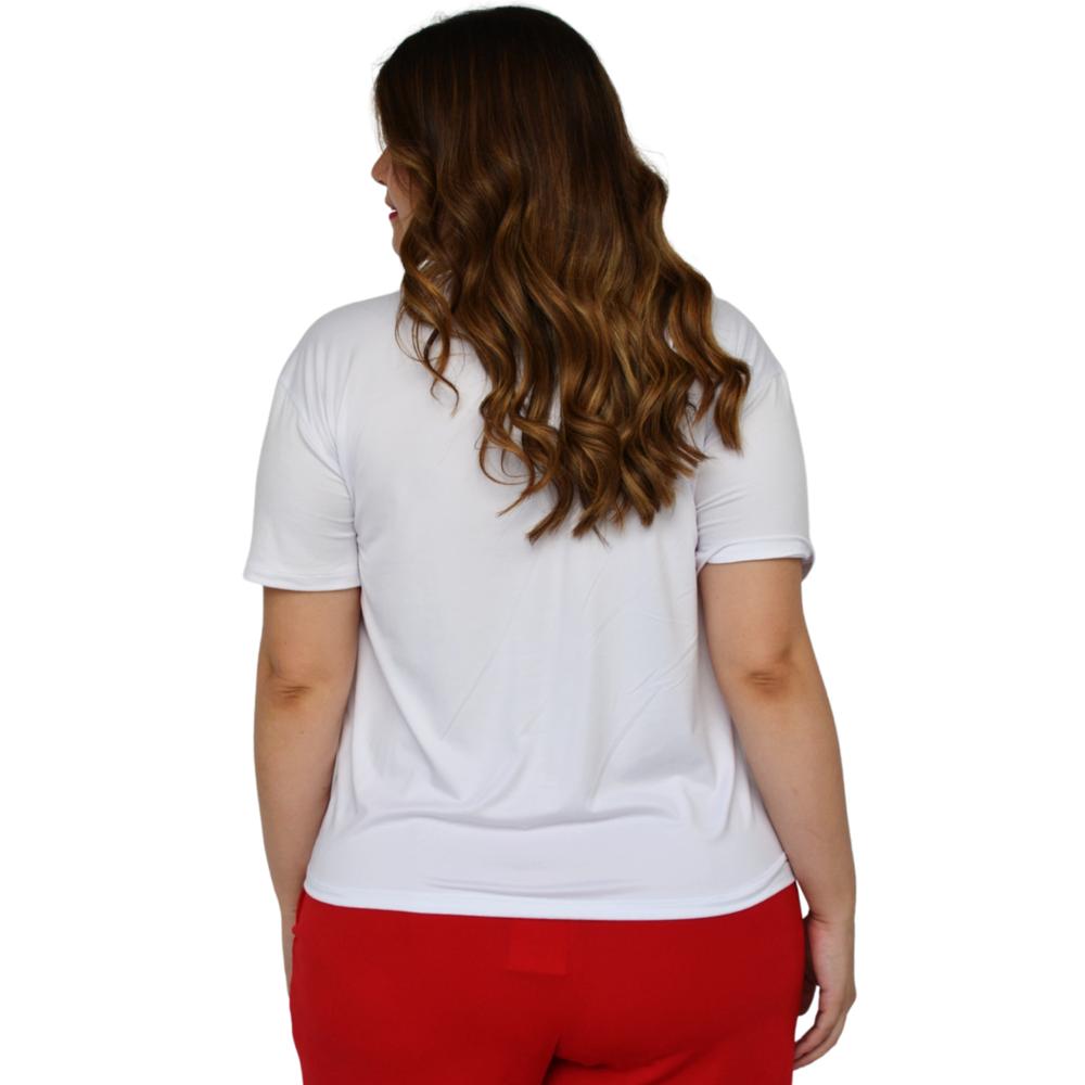 Foto 4 pulgar | Playera para Dama Roman Fashion 3022-A color Blanco