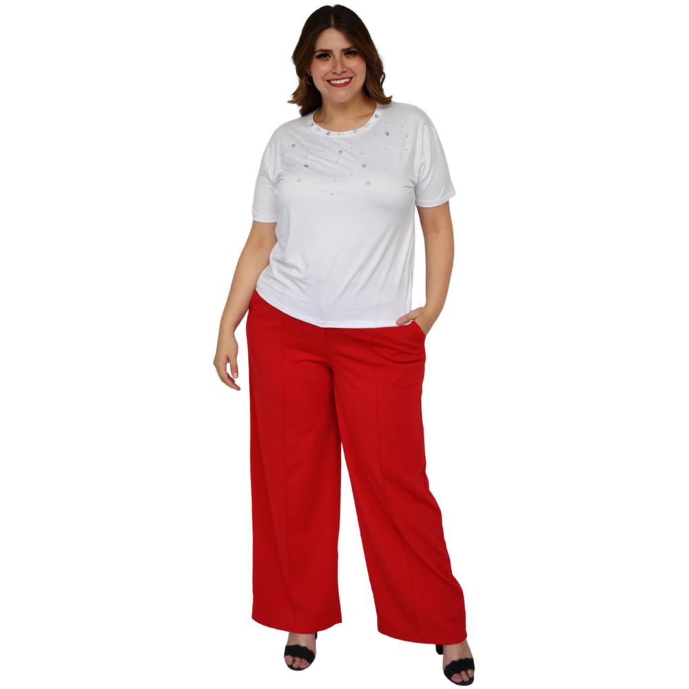 Foto 5 | Playera para Dama Roman Fashion 3022-A color Blanco