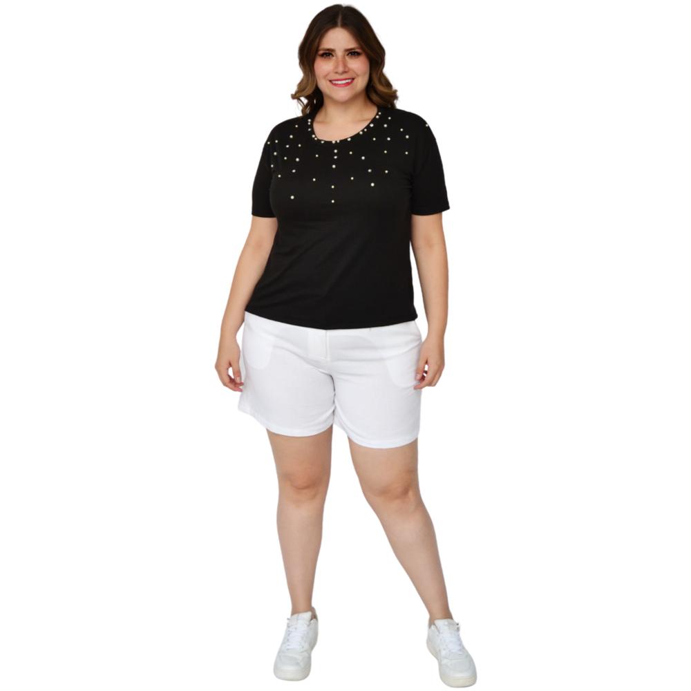 Foto 4 | Playera para Dama Roman Fashion 3022-A color Negro