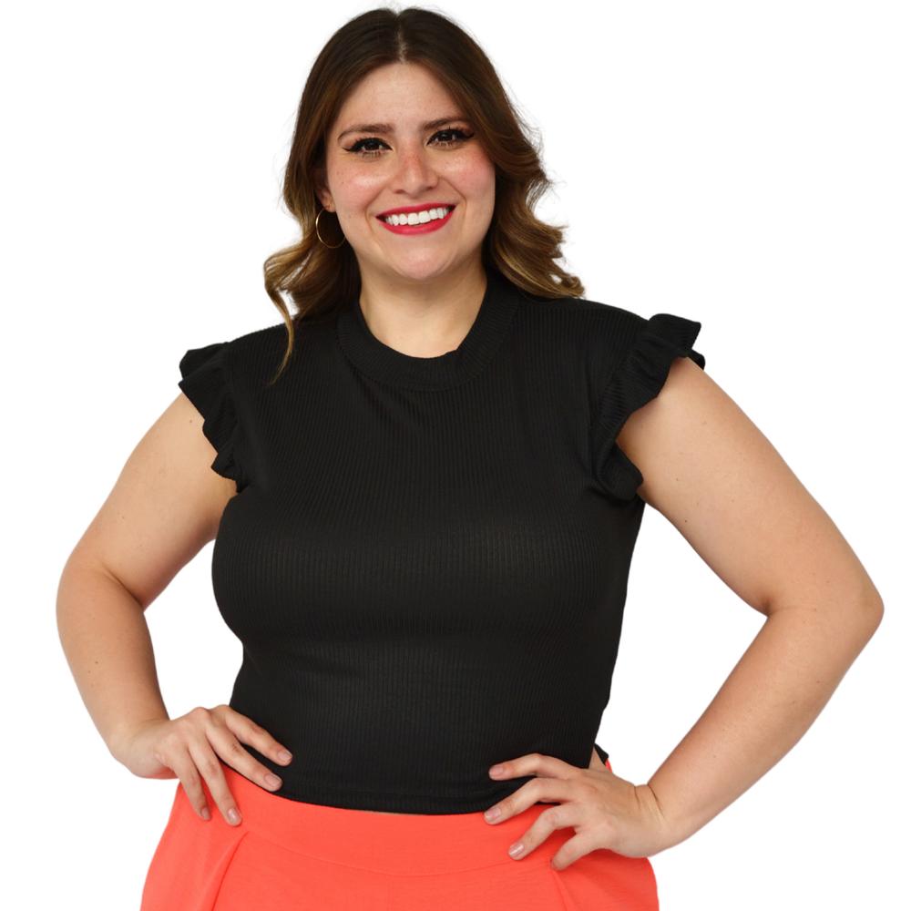 Foto 2 pulgar | Top para Dama Roman Fashion Talla Extra 3775 color Negro