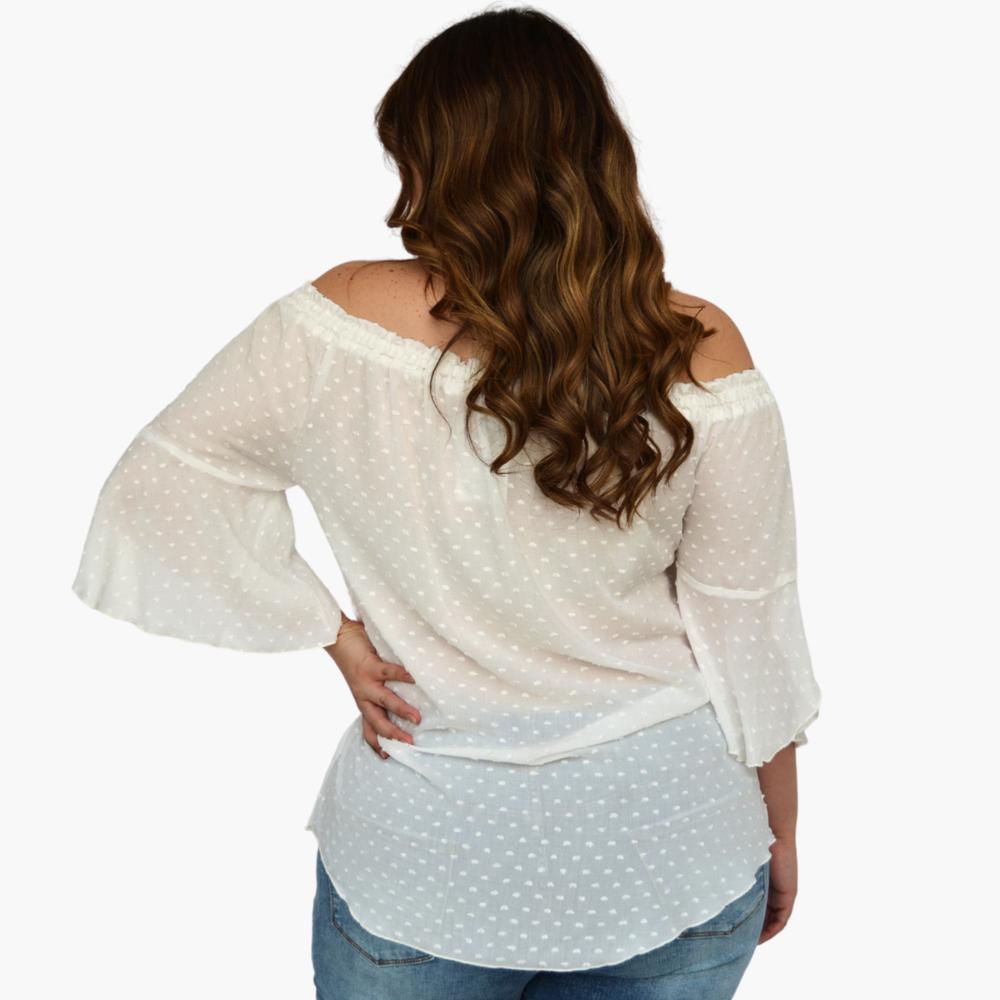 Foto 4 pulgar | Blusa Roman Fashion 1628 color Blanco para Mujer