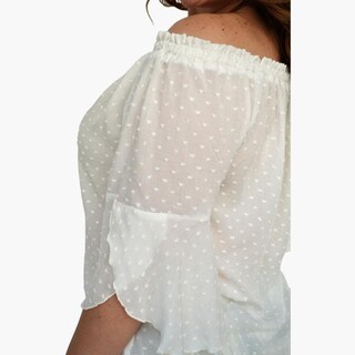 Foto 4 | Blusa Roman Fashion 1628 color Blanco para Mujer
