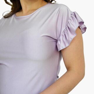 Foto 3 | Blusa Satinada Roman Fashion 1777 color Púrpura Talla Extra