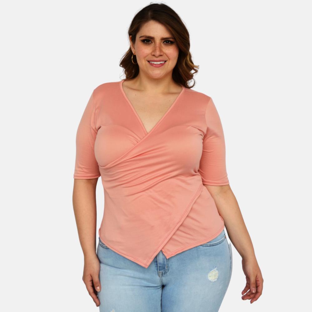 Blusa Casual Roman Fashion 1670 color Rosa para Mujer
