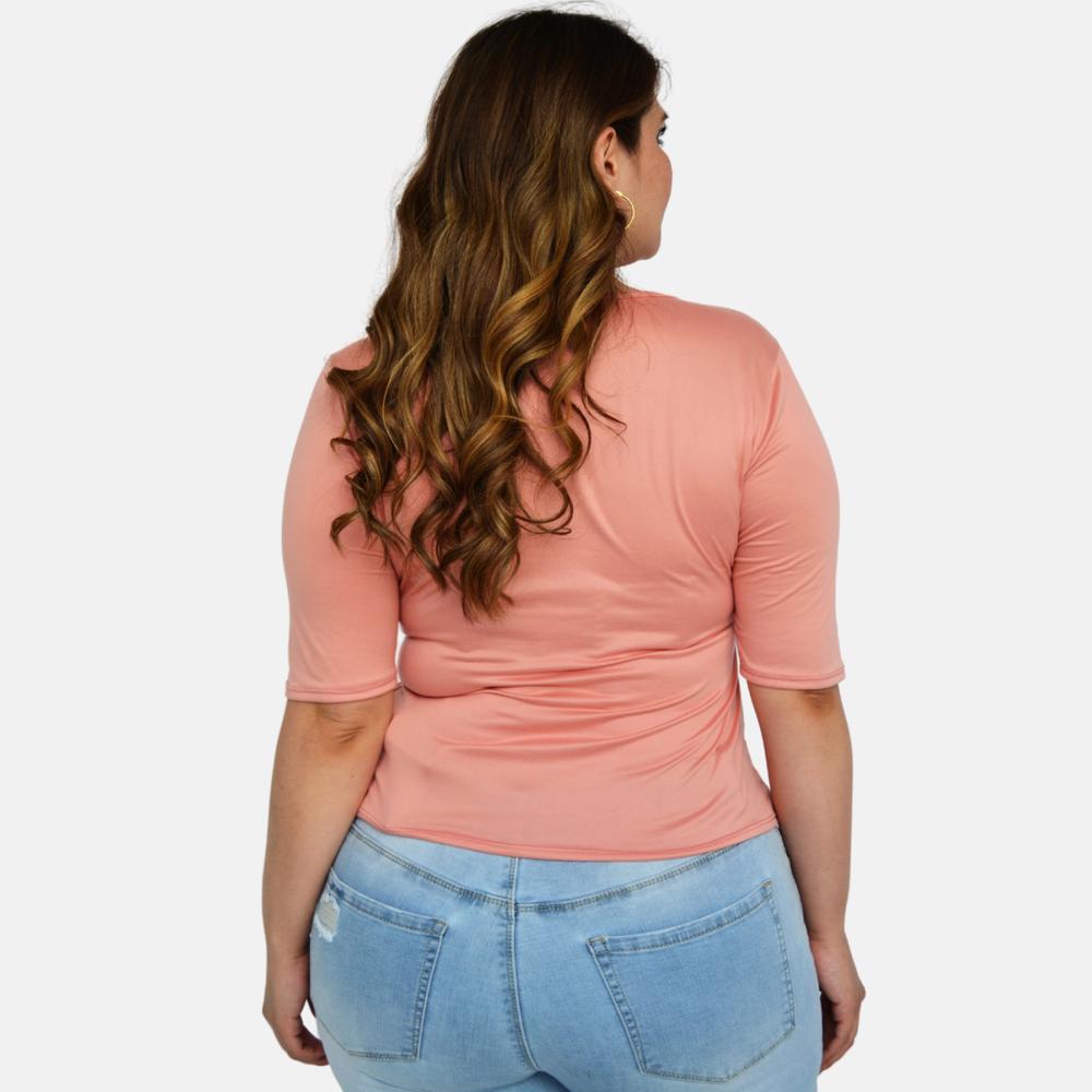 Foto 3 pulgar | Blusa Casual Roman Fashion 1670 color Rosa para Mujer