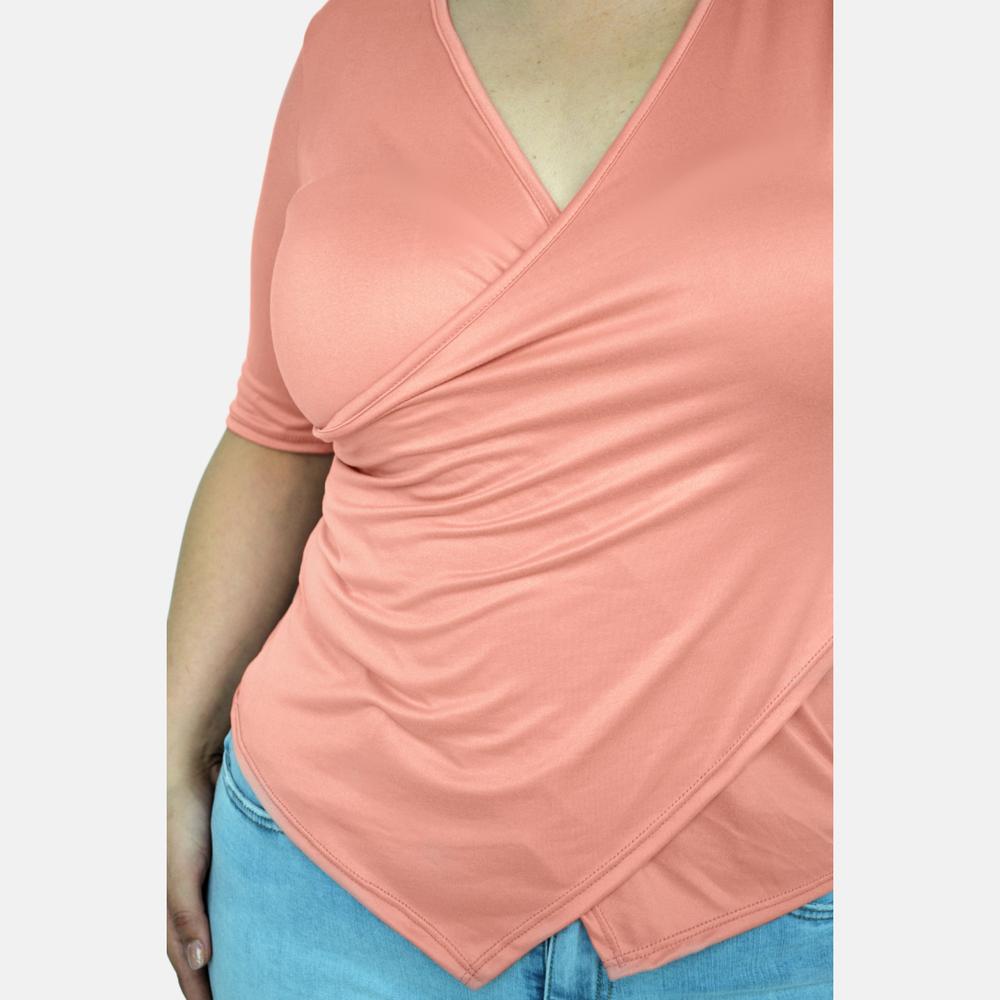 Foto 4 pulgar | Blusa Casual Roman Fashion 1670 color Rosa para Mujer
