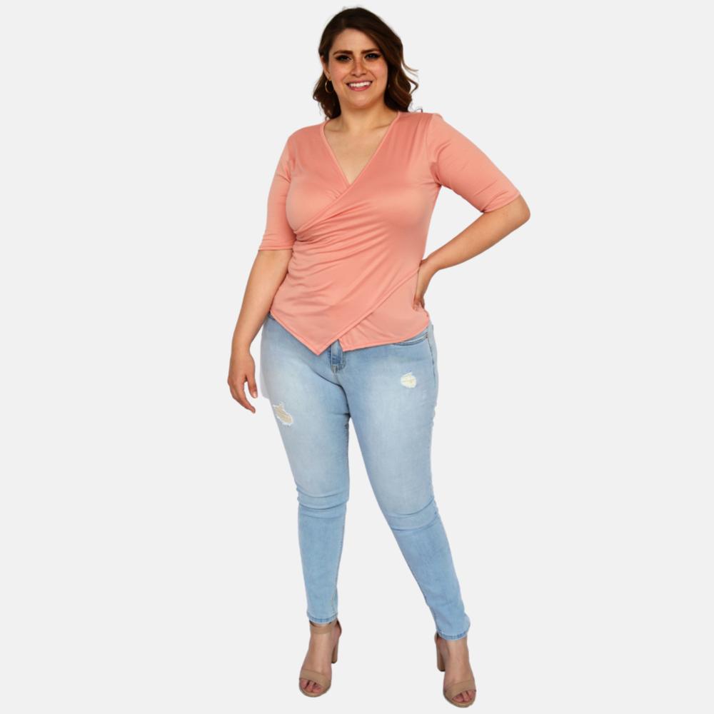 Foto 5 pulgar | Blusa Casual Roman Fashion 1670 color Rosa para Mujer